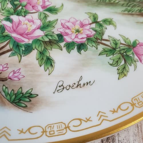 Vtg Edward Marshall Boehm Life's Best Wishes Plate Collection "PROSPERITY" 1981 - Thumbnail 2