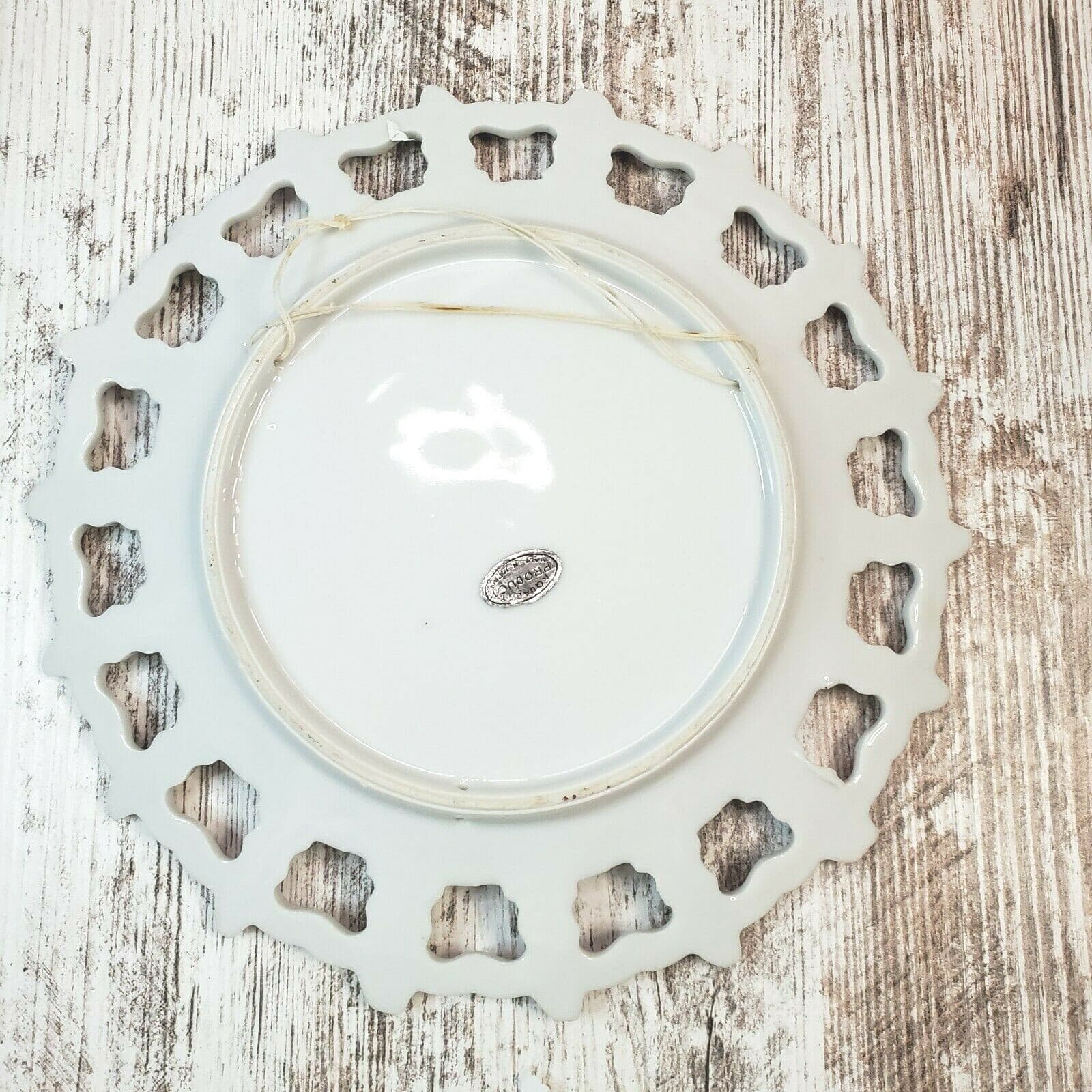 Vtg A Quality Product Made in Japan Porcelain "Mother" Poem Reticulated Plate - Thumbnail 3