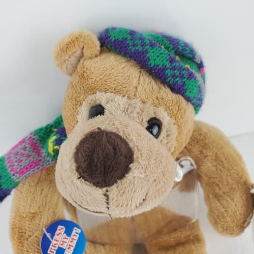 Animal Alley Christmas Musical Teddy Bear 9" Plush Toys R Us Stuffed Animal - Thumbnail 3