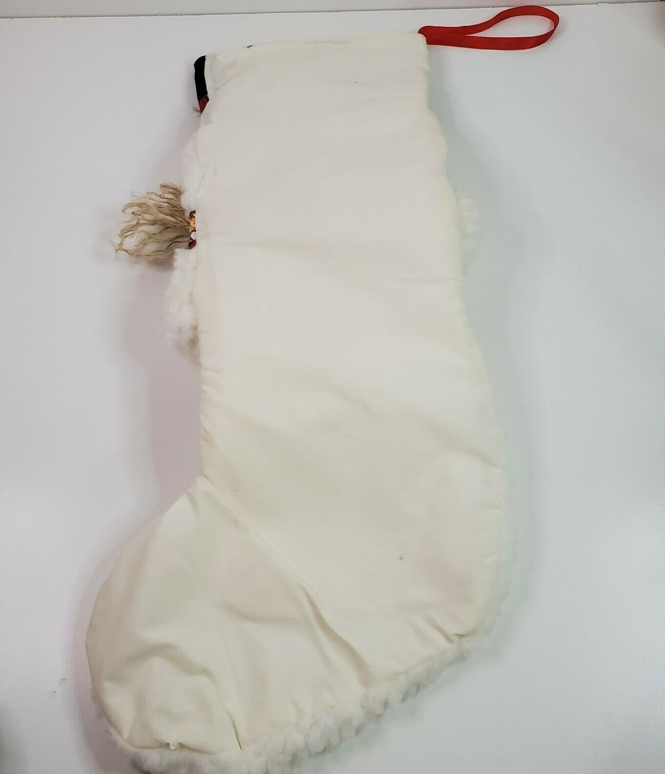 Vintage Sterling Inc Plush Snowman Broom Hat Scarf Lined Christmas Stocking - Thumbnail 5