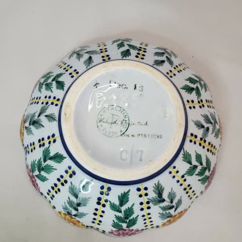 CP Carvalhinho Porto Hand Painted Made in Portugal 5 1/4" Floral Bowl Dish - Thumbnail 3
