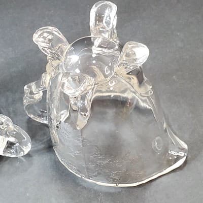Vintage Sterling Silver Overlay Crystal Creamer and Sugar Bowl Silver City Co - Thumbnail 8