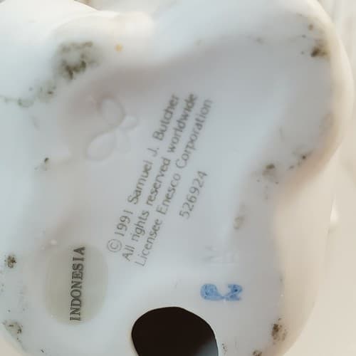 Samuel J Butcher Porcelain Elephant Figurine Enesco How Can I Ever Forget You - Thumbnail 6