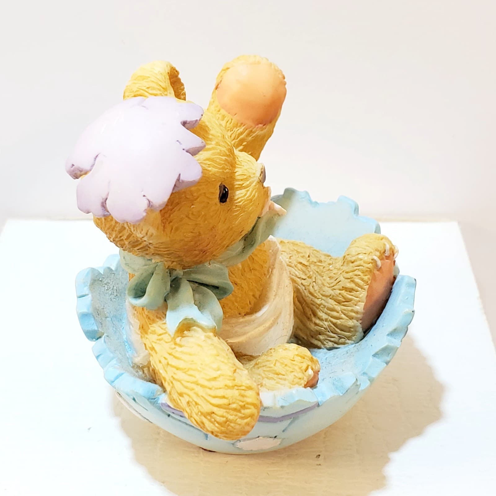 Vtg 1994 Cherished Teddies Bunny Just In Time For Spring Figurine Baby Easter - Thumbnail 4
