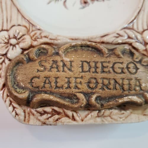 Vintage Treasure Craft San Deigo, California Butterfly Spoon Rest 10” Long - Thumbnail 4