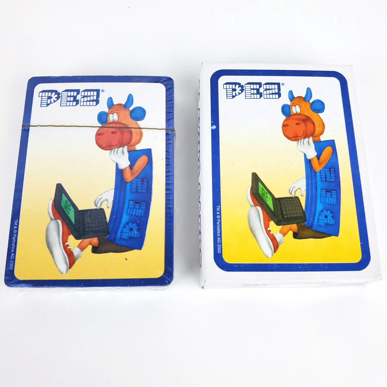 Vintage 2002 Pez Playing Cards Giraffe on a Computer Plastic Coated Poker Size - Thumbnail 2