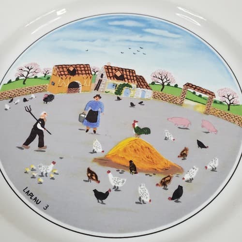 Villeroy & Boch Porcelain Design Naif Laplau Salad Plate #3 Country Yard - Thumbnail 2