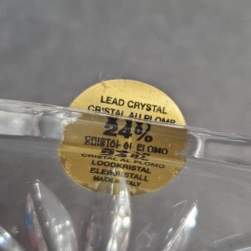 RCR Royal Crystal Rock Taper Candle Holders Lot of 2 Crystal 24% Lead Italy - Thumbnail 6