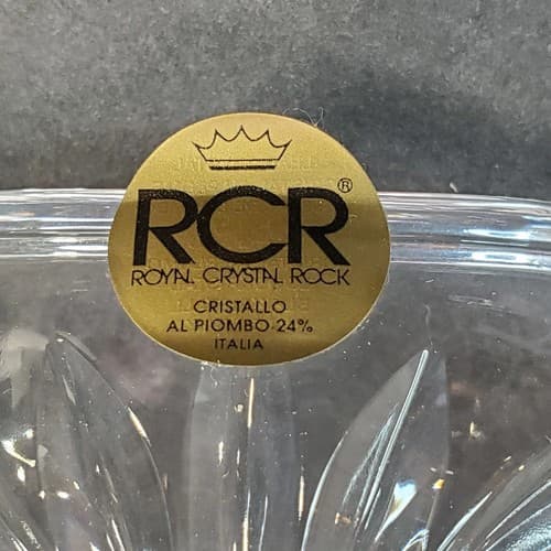 RCR Royal Crystal Rock Taper Candle Holders Lot of 2 Crystal 24% Lead Italy - Thumbnail 5