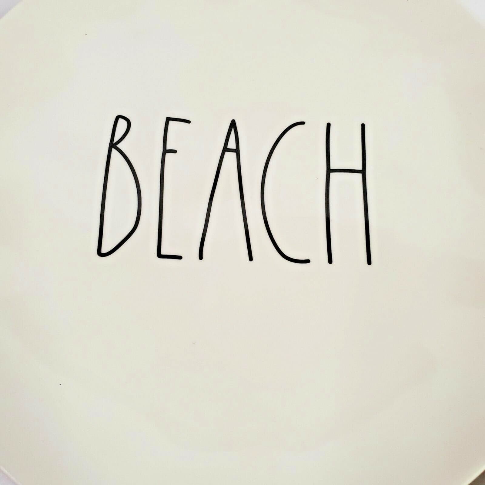 Rae Dunn Melamine 8" Wavy plates Artisian Collection by Magenta RELAX BEACH - Thumbnail 3