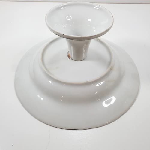 Vintage T. Limoges Depos Decorazione Esclusiva 9" Pedestal Floral Compote Bowl - Thumbnail 6