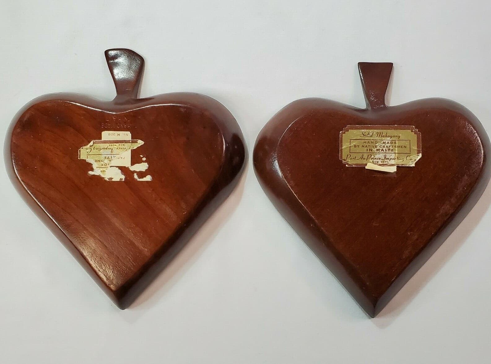 Vintage Solid Mahogany Spade Shape Dish Hand Made in Haiti by Native Craftsmen 2 - Thumbnail 5