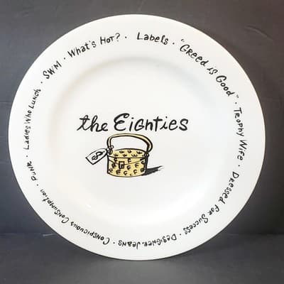 Pottery Barn Decade Salad Dessert Appetizer Plate The Eighties 8.25 inch