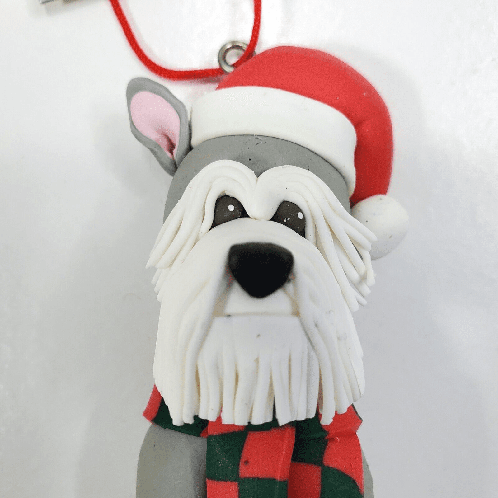 Home Interiors & Gifts Poly Clay Scottie Dog Schnauzer Christmas Ornaments NWT - Thumbnail 2