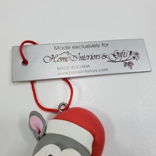 Home Interiors & Gifts Poly Clay Scottie Dog Schnauzer Christmas Ornaments NWT - Thumbnail 3