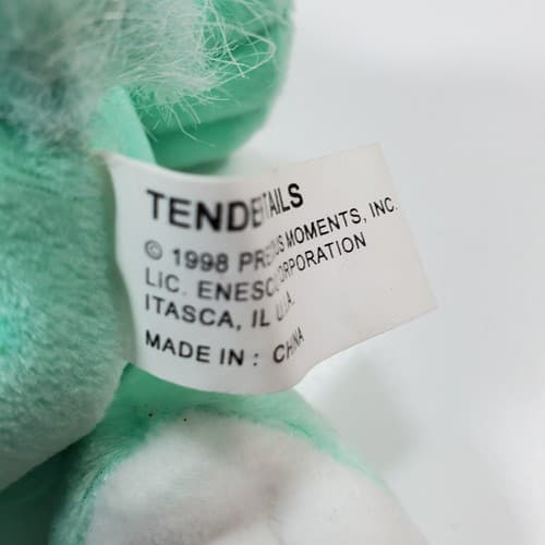 Vtg Precious Moments Tender Tails TEAL OWL 9" Bean Bag Plush Stuffed Animal Toy - Thumbnail 8