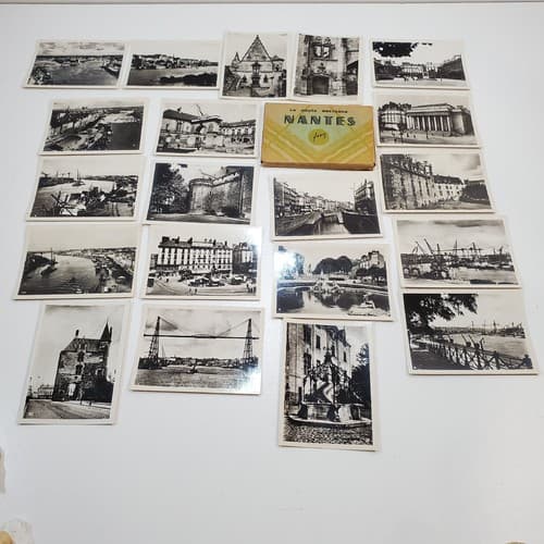 Vintage Photos Nantes France Black And White Photo Souvenir Lot 20 Pictures