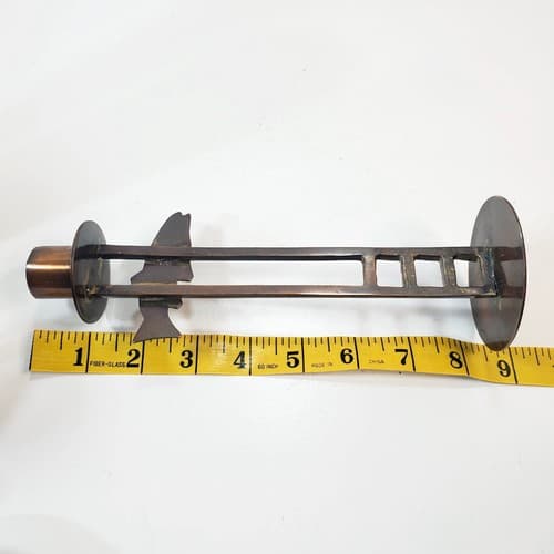 Set of 3 Vintage Midwest of Cannon Falls Copper Tone Fish Taper Candle Holders - Thumbnail 10