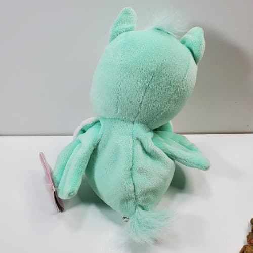 Vtg Precious Moments Tender Tails TEAL OWL 9" Bean Bag Plush Stuffed Animal Toy - Thumbnail 3