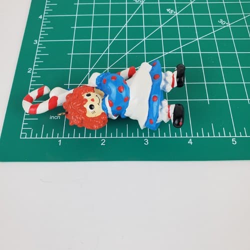 Vintage 1996 Simon & Schuster Rubber Resin Raggedy Anne Christmas Ornament - Thumbnail 6