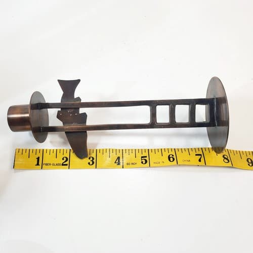 Set of 3 Vintage Midwest of Cannon Falls Copper Tone Fish Taper Candle Holders - Thumbnail 11
