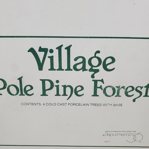 Vtg Dept 56 Heritage 1991 Village Pole Pine Forest Cold Cast Porcelain Retired - Thumbnail 10