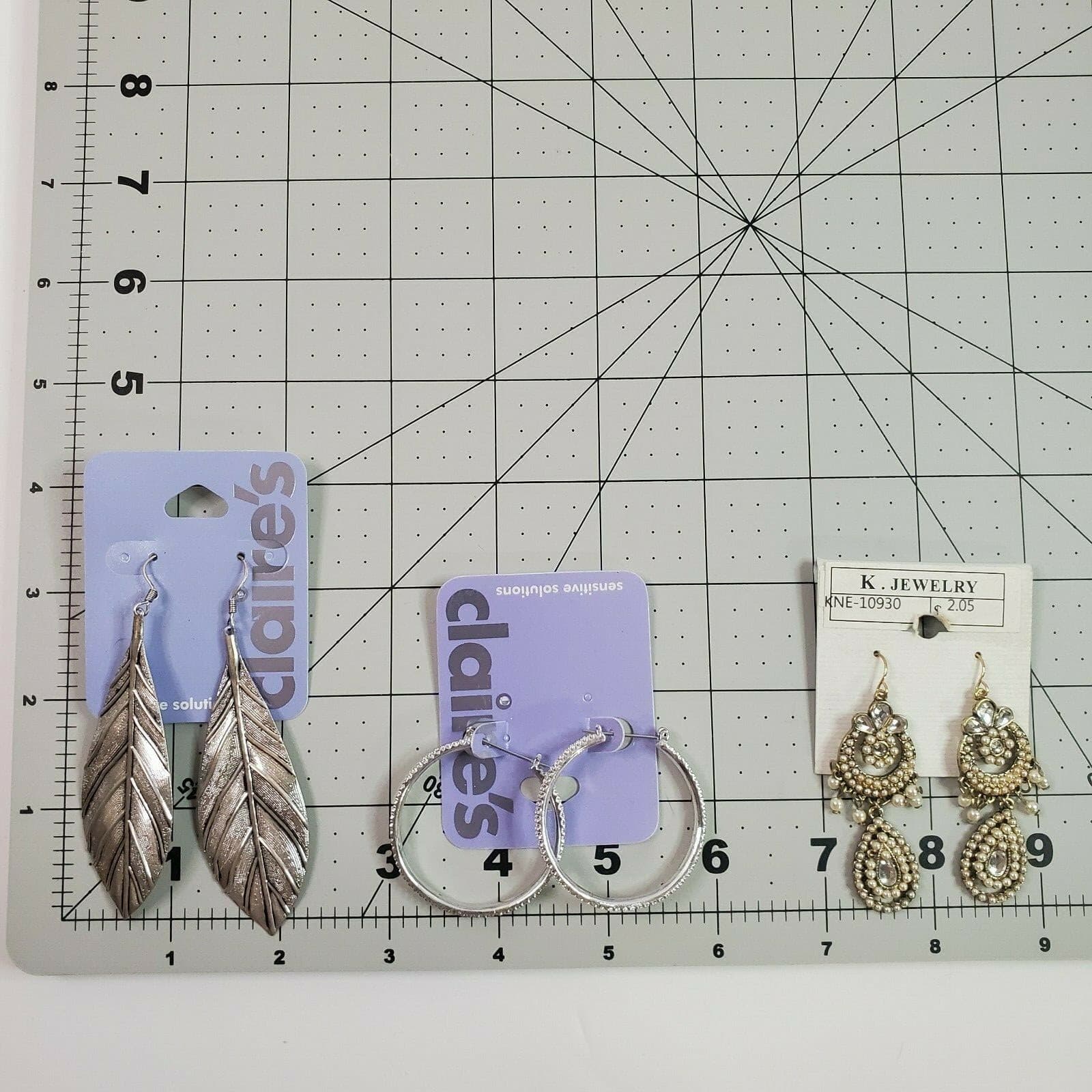 Claire’s Sensitive Solutions & K. Jewelry Dangling Pierced Earring 3 Pair Lot - Thumbnail 5