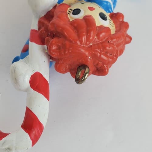 Vintage 1996 Simon & Schuster Rubber Resin Raggedy Anne Christmas Ornament - Thumbnail 5