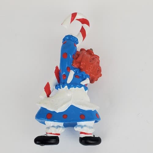 Vintage 1996 Simon & Schuster Rubber Resin Raggedy Anne Christmas Ornament - Thumbnail 3
