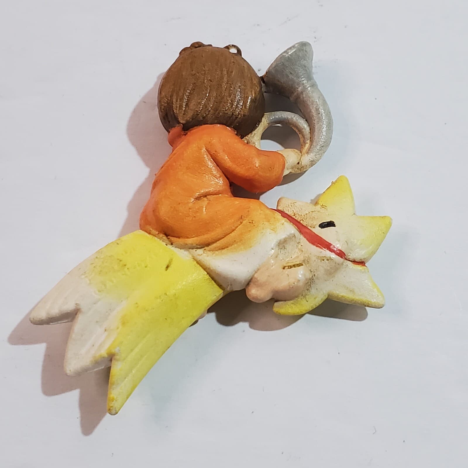 Vtg Anri Juan Ferrandiz Italy Girl Riding Shooting Star Mini Christmas Ornament - Thumbnail 2