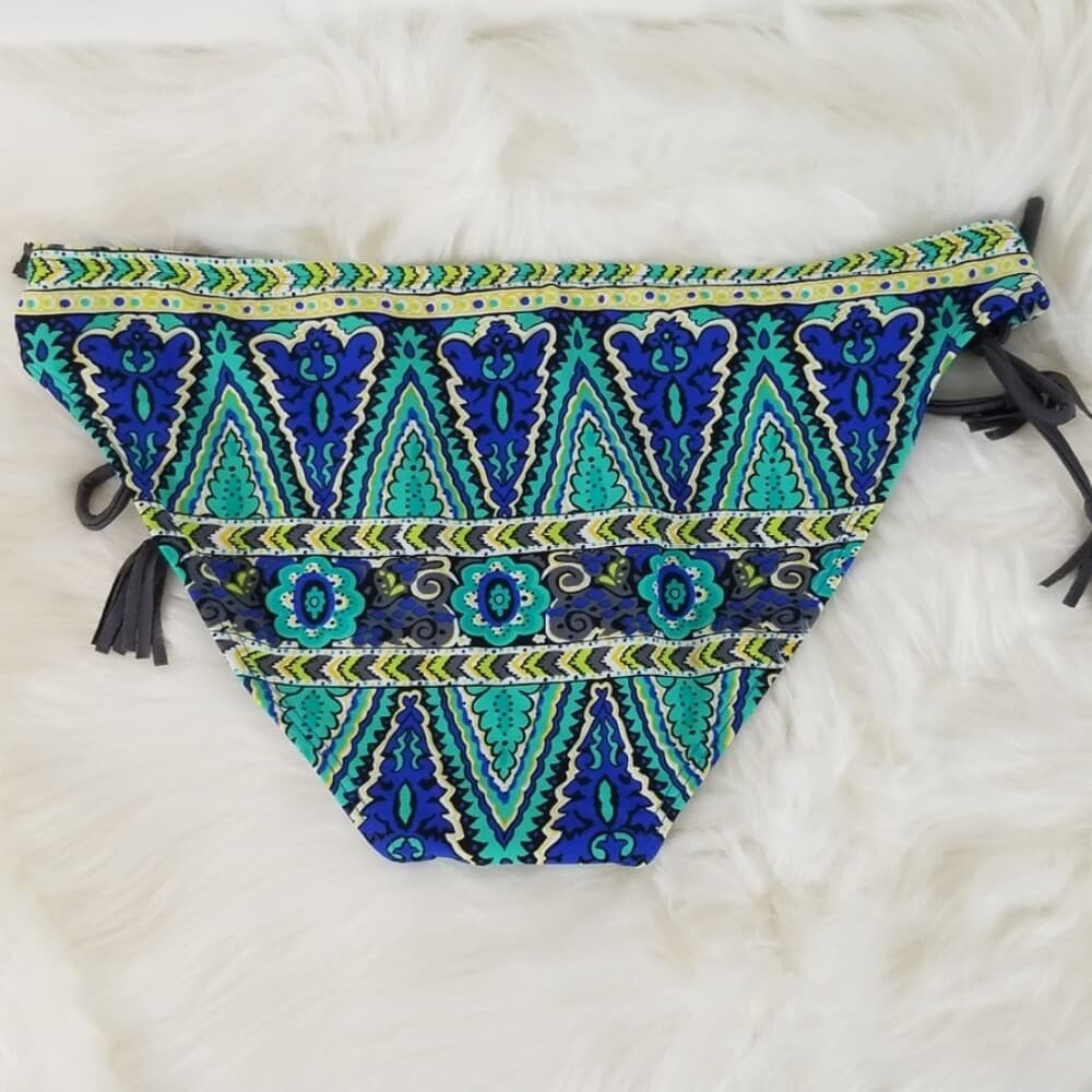 Raisins Sweet Pea Size XL Print Women's Swim Bikini Bottom Tie Sides Tassle NEW - Thumbnail 5