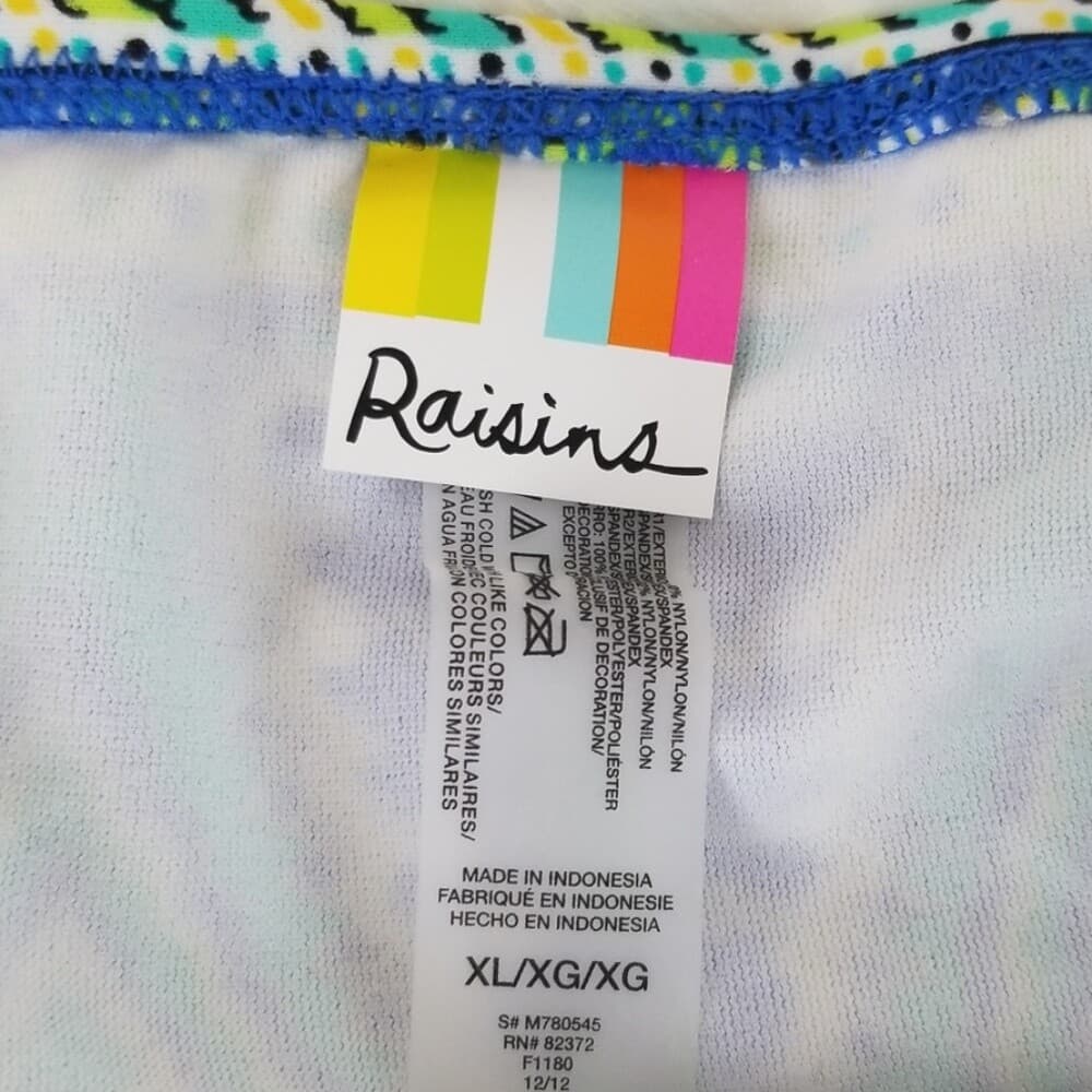 Raisins Sweet Pea Size XL Print Women's Swim Bikini Bottom Tie Sides Tassle NEW - Thumbnail 4