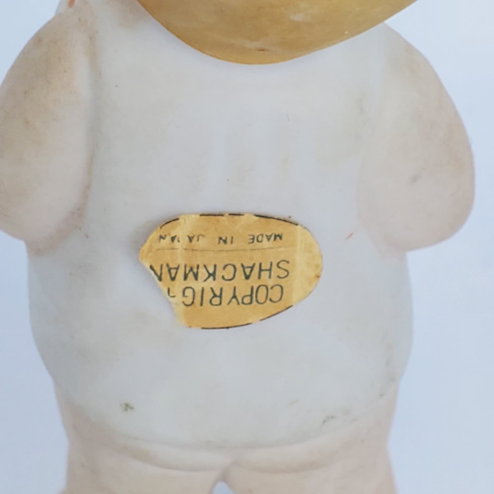 Vintage SHACKMAN Bisque Ceramic Bare Behind Blonde Hair Standing Figurine - Thumbnail 3