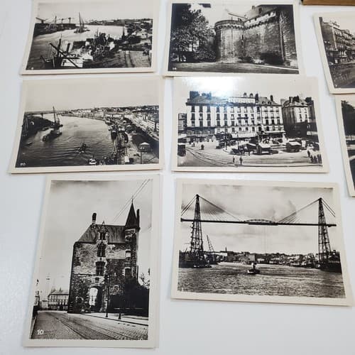 Vintage Photos Nantes France Black And White Photo Souvenir Lot 20 Pictures - Thumbnail 2