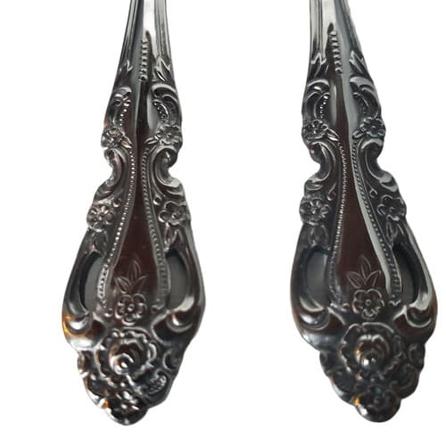 Imperial CHALMETTE Stainless Korea Grapefruit Spoons 6" Flatware Floral Set 4 - Thumbnail 4