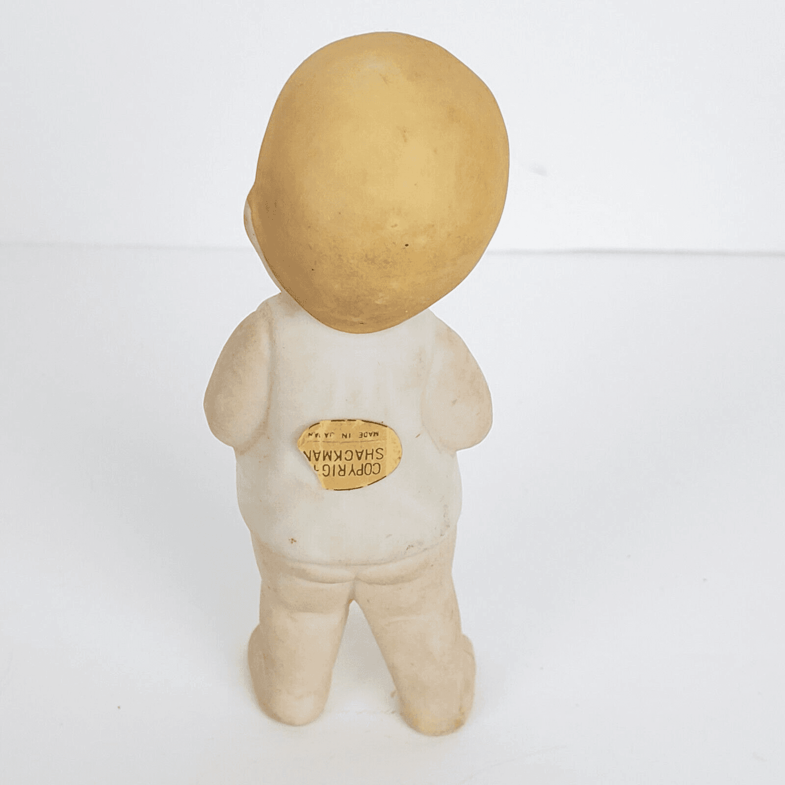 Vintage SHACKMAN Bisque Ceramic Bare Behind Blonde Hair Standing Figurine - Thumbnail 2