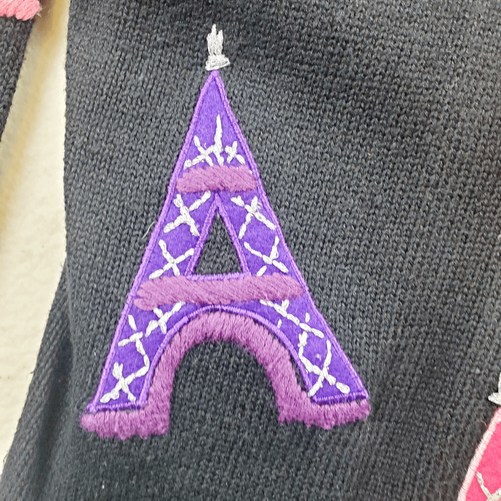 Vtg Belle Pointe Cardigan Sweater Size L PARIS Eiffel Tower Applique Embroidery - Thumbnail 4