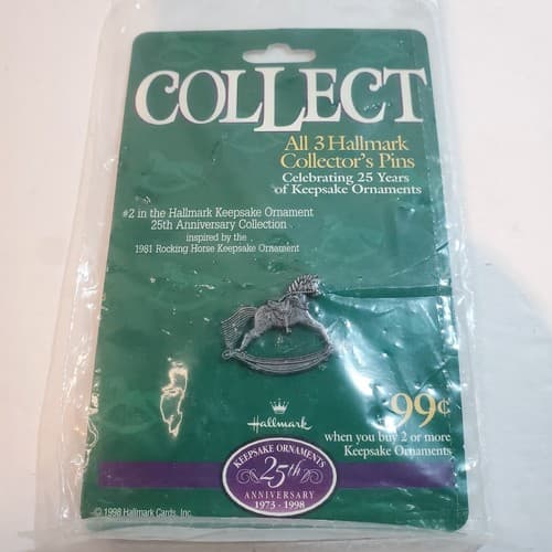 Vtg Hallmark 25th Anniversary Collector Pins 1998 Keepsake NEW Complete Set of 3 - Thumbnail 7