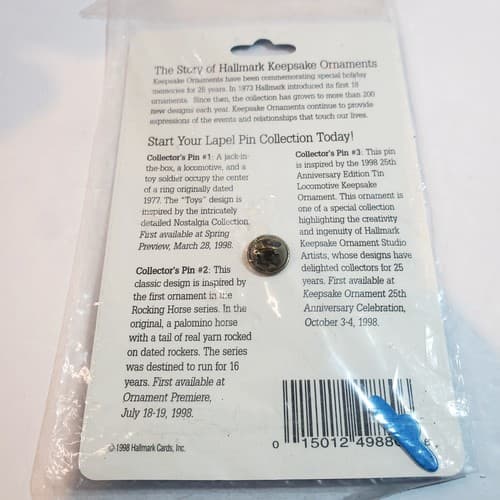 Vtg Hallmark 25th Anniversary Collector Pins 1998 Keepsake NEW Complete Set of 3 - Thumbnail 3