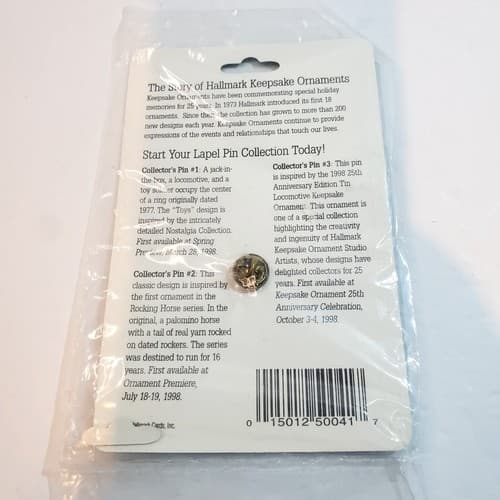Vtg Hallmark 25th Anniversary Collector Pins 1998 Keepsake NEW Complete Set of 3 - Thumbnail 8