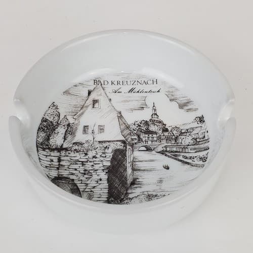 Vintage Royal Porzellan Bavaria KPM Germany Handarbeit White Ceramic Ashtray - Thumbnail 5