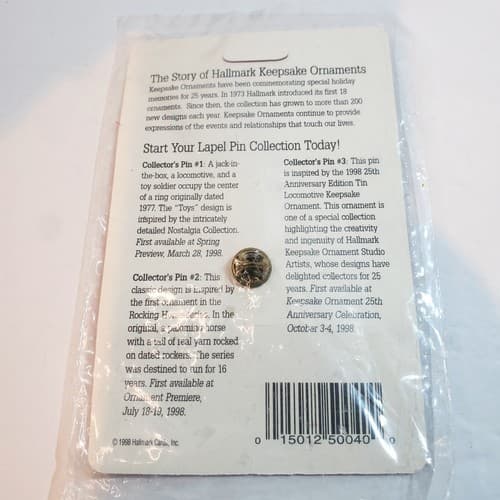 Vtg Hallmark 25th Anniversary Collector Pins 1998 Keepsake NEW Complete Set of 3 - Thumbnail 6
