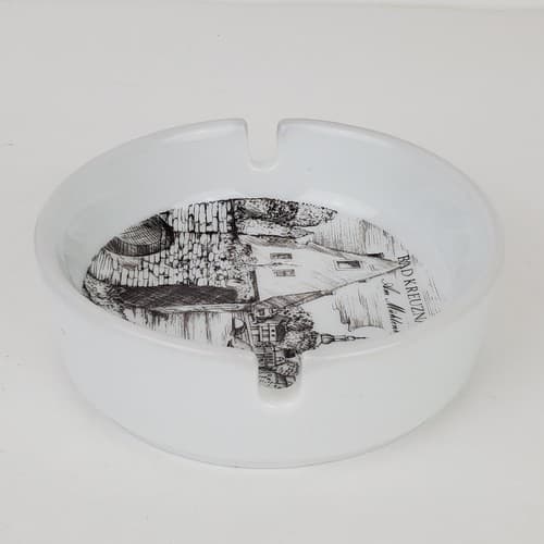Vintage Royal Porzellan Bavaria KPM Germany Handarbeit White Ceramic Ashtray - Thumbnail 4