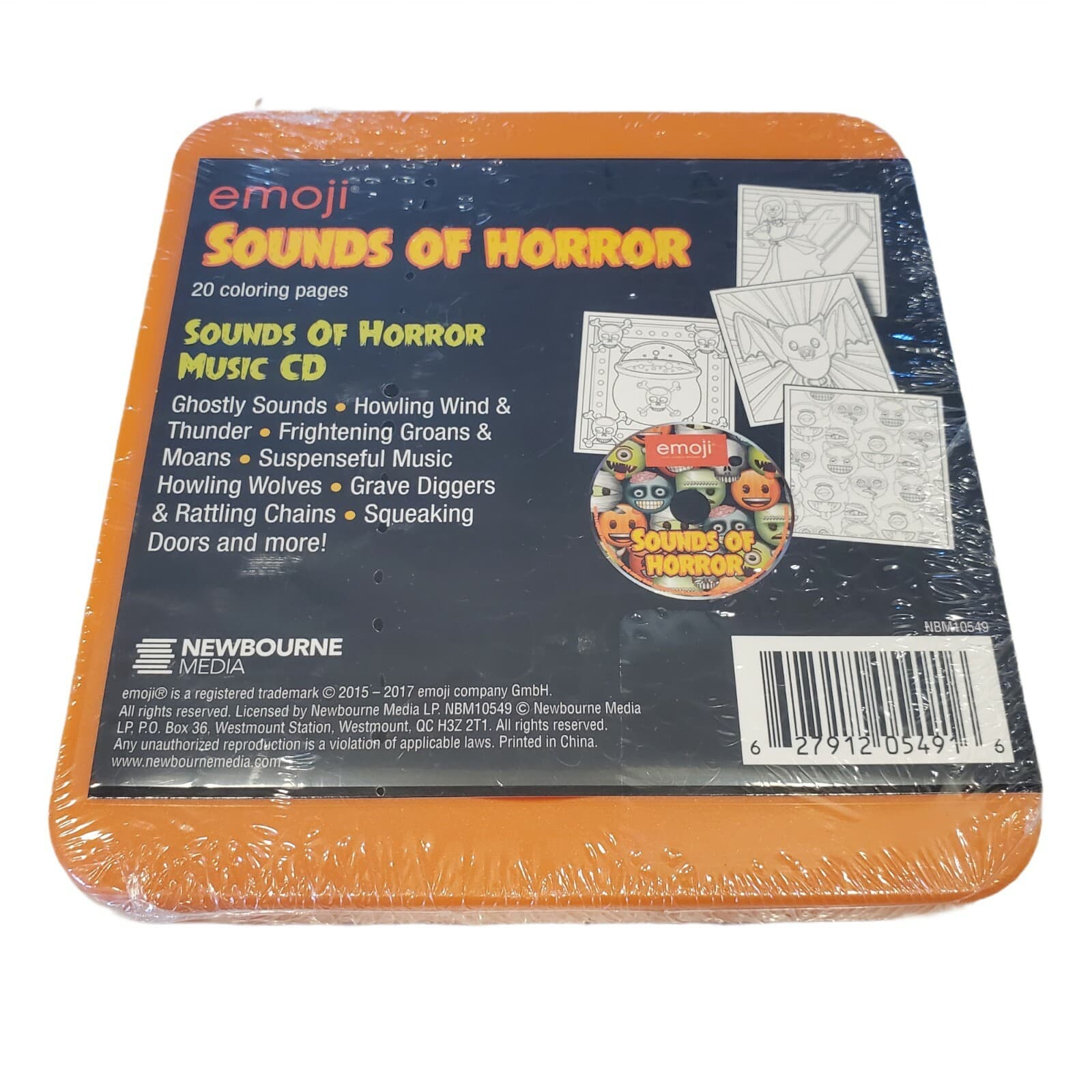 Emoji Sounds of Horror Music CD With 20 Coloring Pages New Sealed - Thumbnail 2