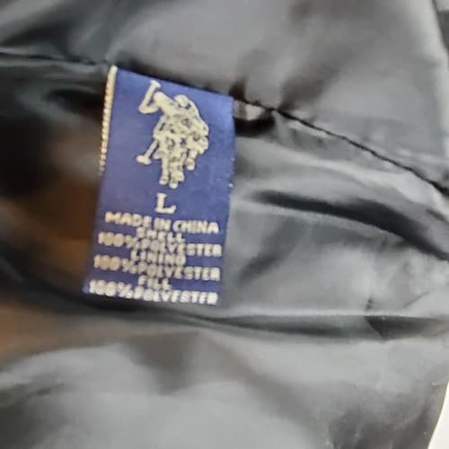 US Polo Assn. Women Black Quilted Vest Size L Polyester Zipper Closure Pockets - Thumbnail 6