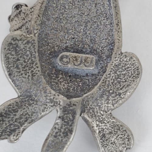 Signed JJ Pewter Articulated CAT Post Earrings Moving Head Meow Kitty Jonette - Thumbnail 3