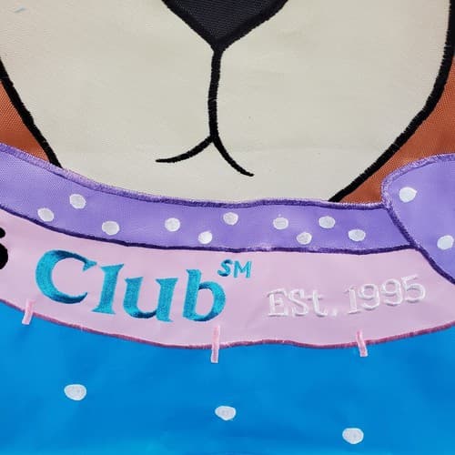 Vintage Enesco Cherished Teddies Club 1995 Applique Outdoor Garden Flag 28 x 40 - Thumbnail 3