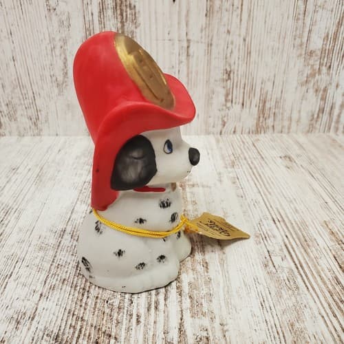Vintage JASCO 1980 Critter Bells Bisque Porcelain Dalmation Dog Firehouse w tag - Thumbnail 7