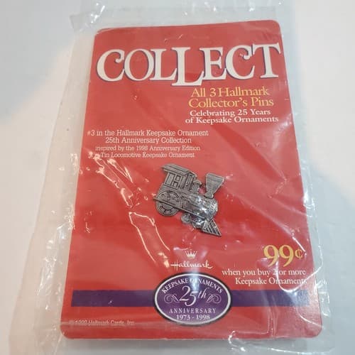 Vtg Hallmark 25th Anniversary Collector Pins 1998 Keepsake NEW Complete Set of 3 - Thumbnail 5