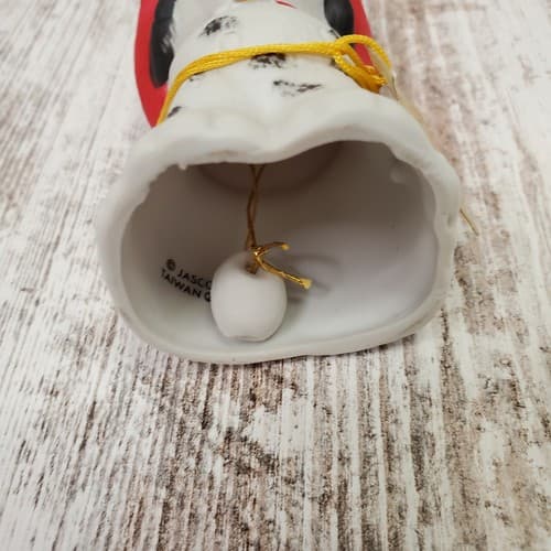 Vintage JASCO 1980 Critter Bells Bisque Porcelain Dalmation Dog Firehouse w tag - Thumbnail 8
